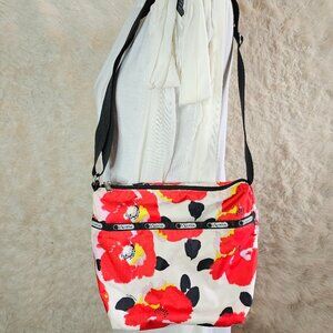 Le Sportsac Women's Red Floral Crossbdy Bag
